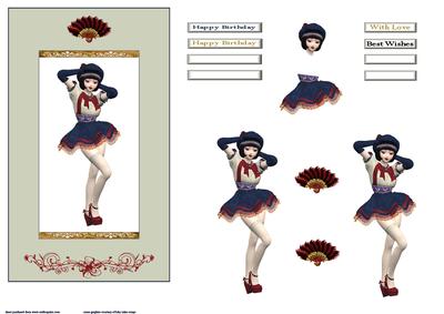 French Girl Card Front
