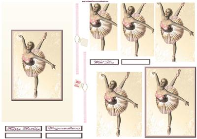 Ballerina Pyramid Card