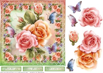 Rosy Glow and Butterlies