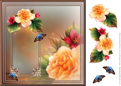 Enchanted Begonias Card Front