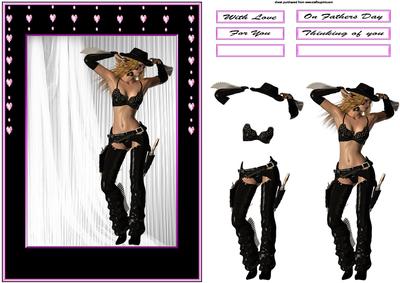 Cowgirl Card Front