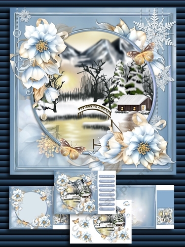 Frosted Floral Mini Kit  4