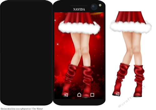 Mobile Phone Shaped Card