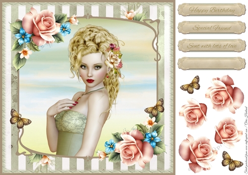 Butterflies and roses.70