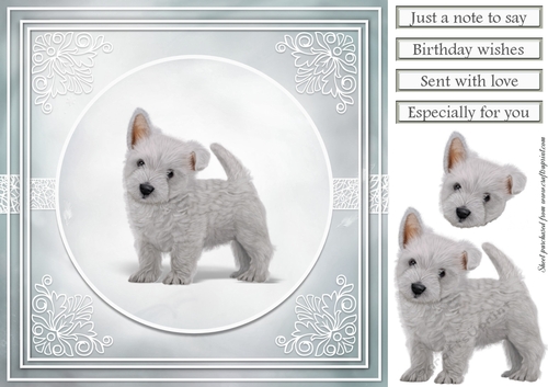 Little puppy card front