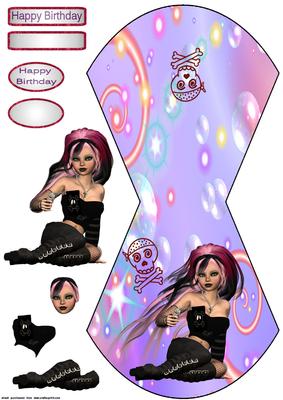 Rock Chick Wobble Card