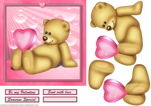 Valentine bear with love heart