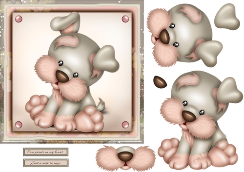 Puppy dog card front 2