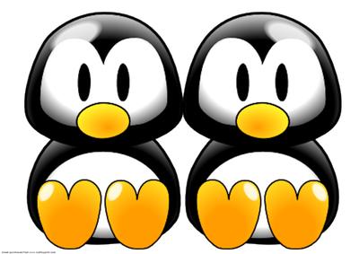 Baby Penguin Shaped Card