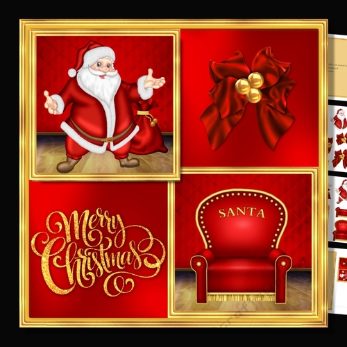 Santa double square card 3