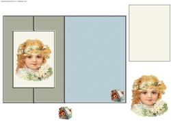Vintage Child Fold Back Card