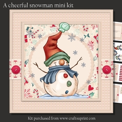 A cheerful snowman