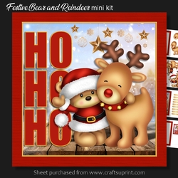 Festive Bear and Reindeer mini kt