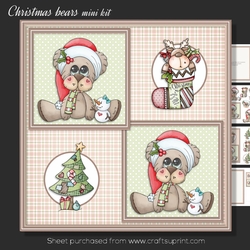 Christmas bears mini kit