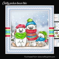 Chilly polar bear trio