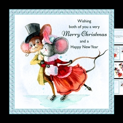 Christmas mice skaters