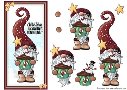Christmas calories large DL card