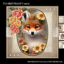 Fox and flowers mini kit