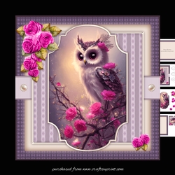 Owl and flowers mini kit