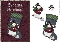 Snowman Stocking Quick Card
