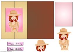 A Ladies Fold Back Card