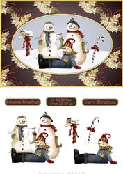 Snowman Scene Card Front