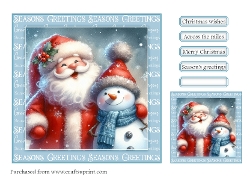 Santa and the snowman