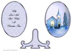 Christmas Scene Plate Card