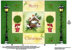 Christmas Robin Tri Shutter
