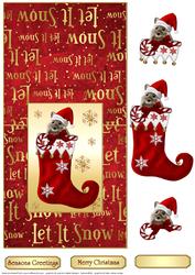 Christmas Mouse Folded Card