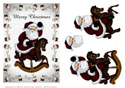 Christmas Rocking Horse Card Front