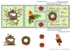 Christmas Robins Tri Fold Card
