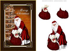 Santa and Tree Card Front