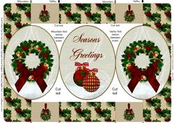 Christmas Wreath Folded Card