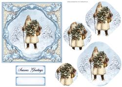 Vintage Santa Quick Card