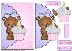 Birthday Bear Envelope Card