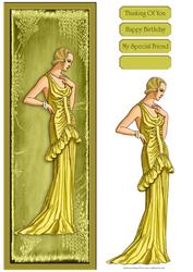 Vintage Large Dl Card