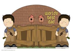 Worlds Best Dad Shaped Card