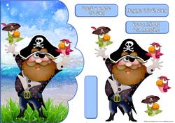 Pirate Scalloped Card Front