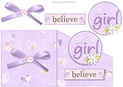 All Girl Folded Over the Edge Card