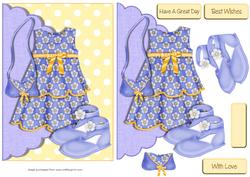 Little Blue Dress Card Front