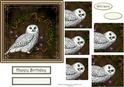 Owl and Flowers