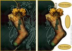 Vintage Stocking Envelope Card