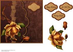 Flame Rose Envelope Card