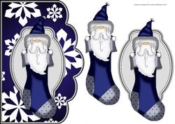 Santa Scalloped Card Front