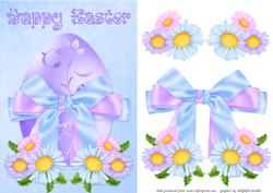 Easter Egg and Daisies