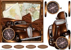 Vintage Car Card Front