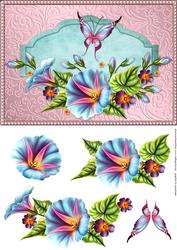 Butterfly and Pansies 2