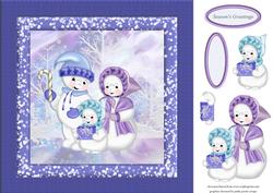 Snow Family 8x8 Topper