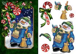 Snowman and Candy Cane